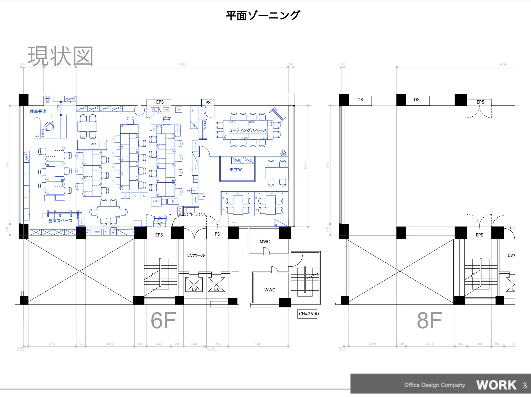 業務機能が中心となっている以前のオフィス