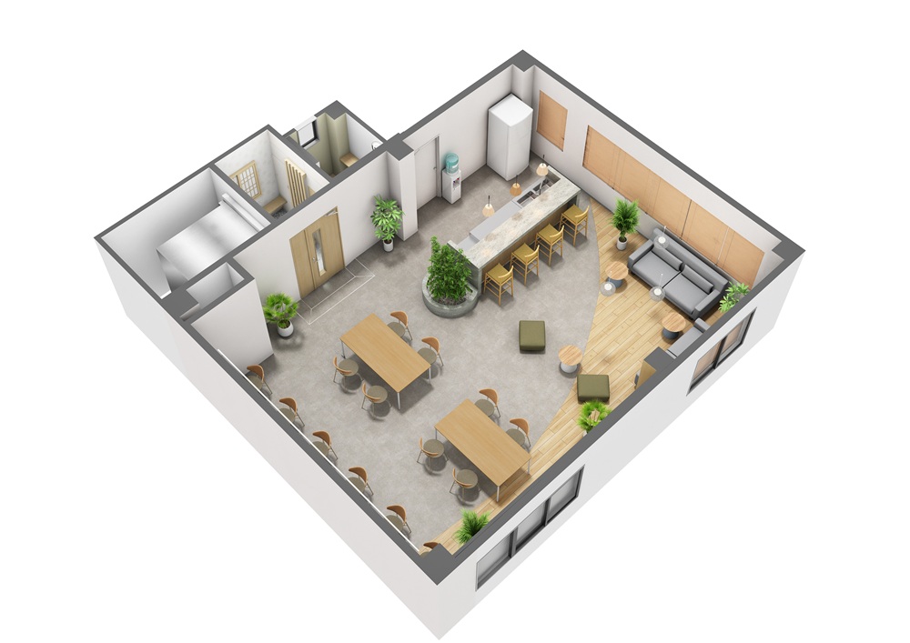 【4階】機能性とデザイン性を兼ね備えたリフレッシュスペース